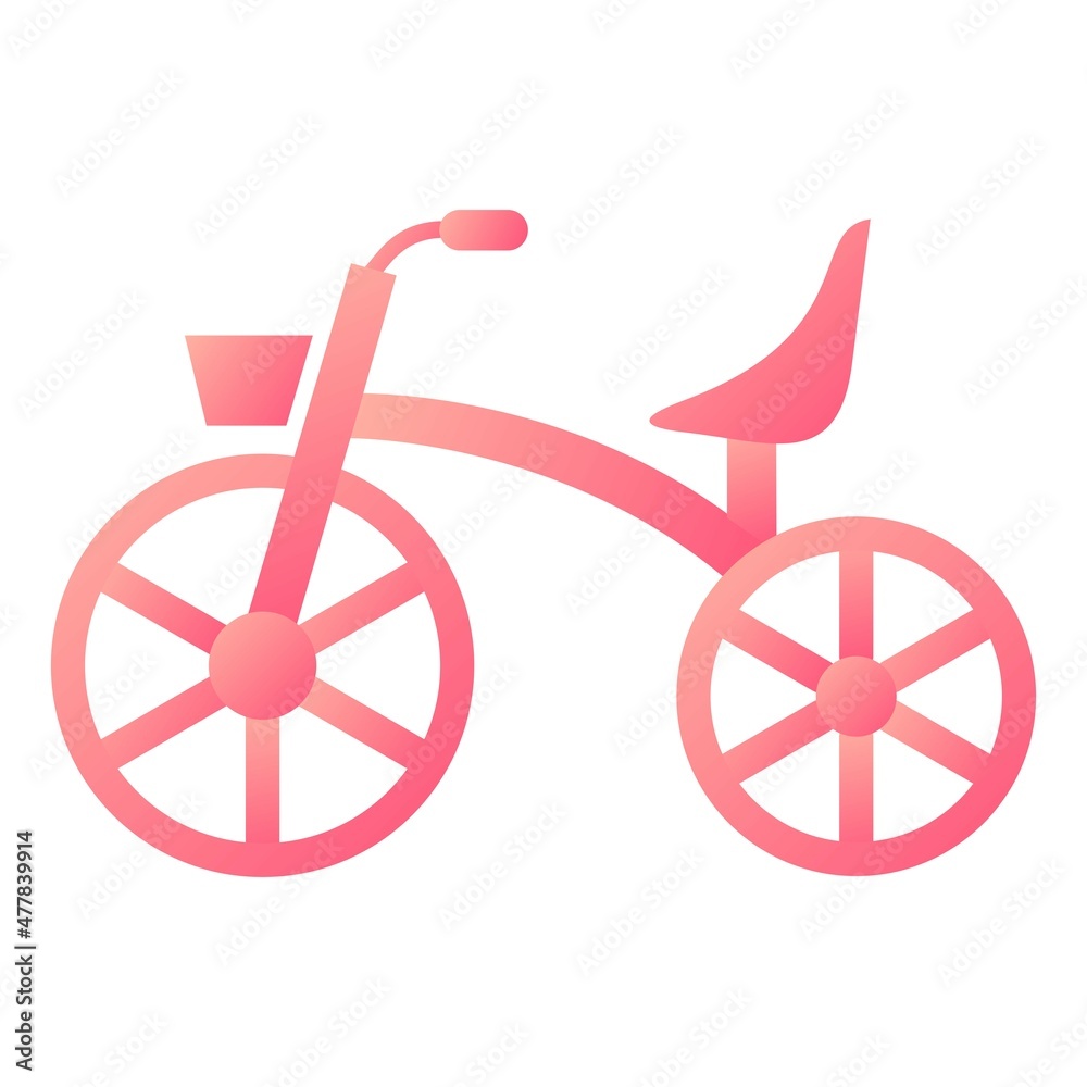 Vector Tricycle Glyph Gradient Icon Design Vector Tricycle Glyph Gradient Icon Design