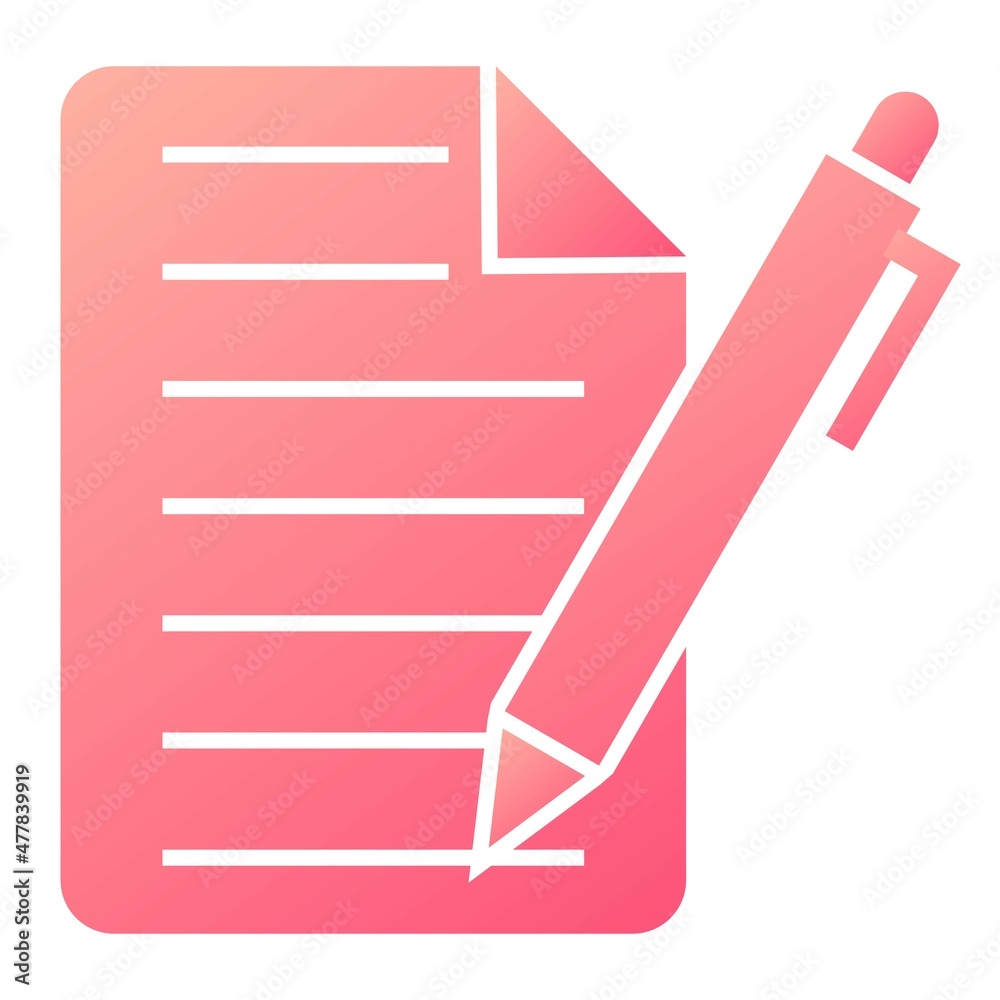 Vector Contract Glyph Gradient Icon Design Vector Contract Glyph Gradient Icon Design