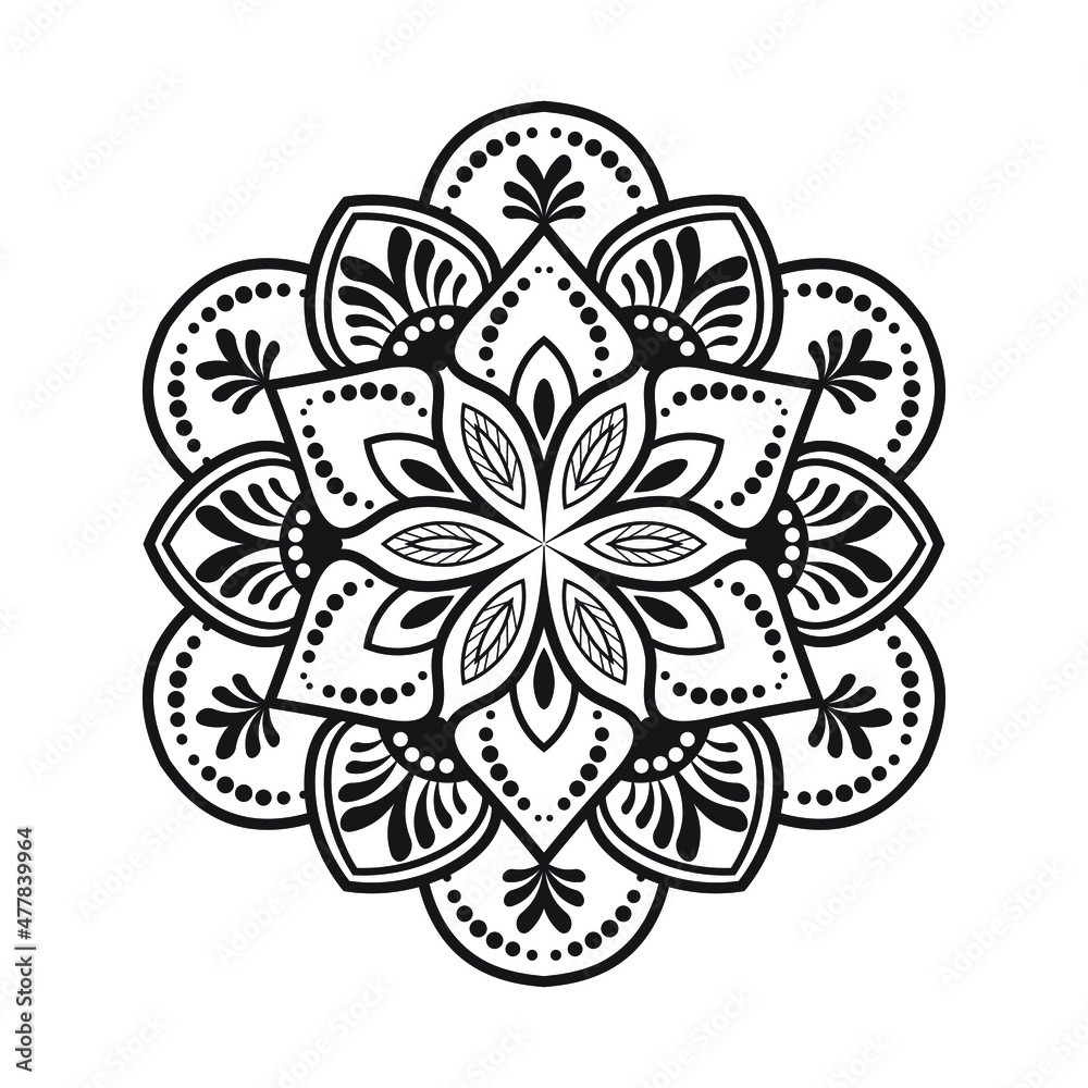 Fototapeta premium Vector Indian mandala pattern vintage decorative Ornamental elements Islamic Mandala in ethnic style