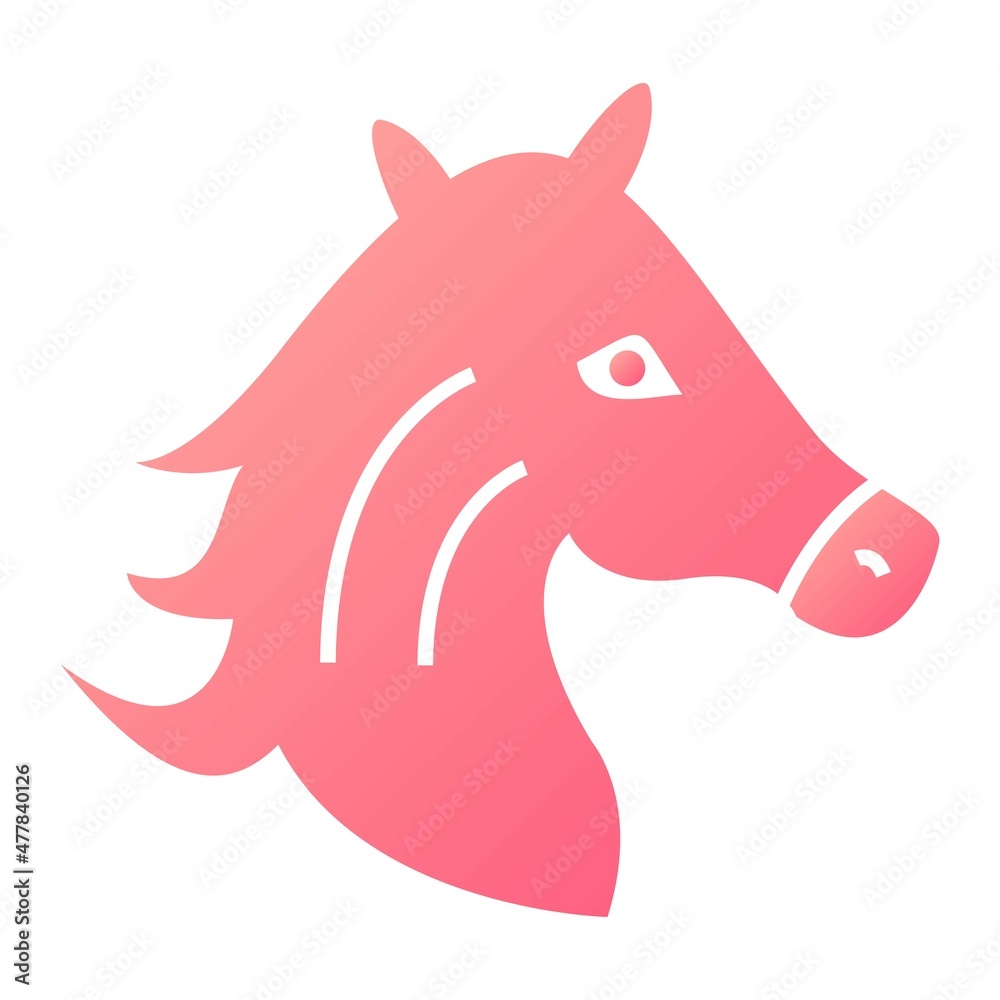 Vector Horse Glyph Gradient Icon Design Vector Horse Glyph Gradient Icon Design