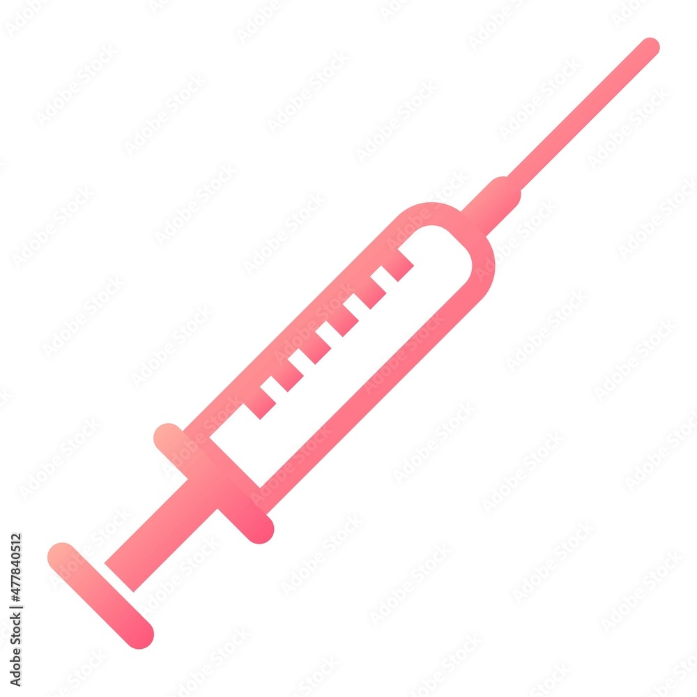 Vector Syringe Glyph Gradient Icon Design Vector Syringe Glyph Gradient Icon Design