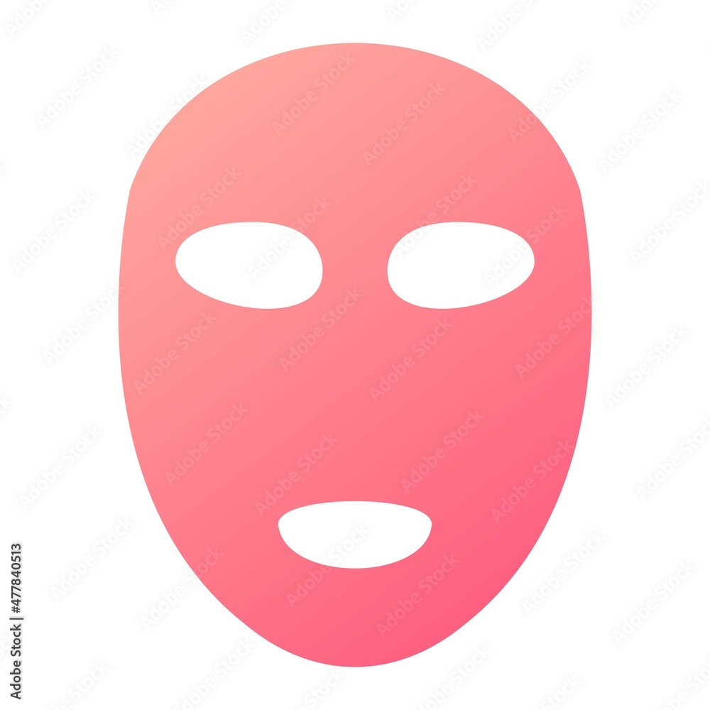 Fototapeta premium Vector Face Mask Glyph Gradient Icon Design