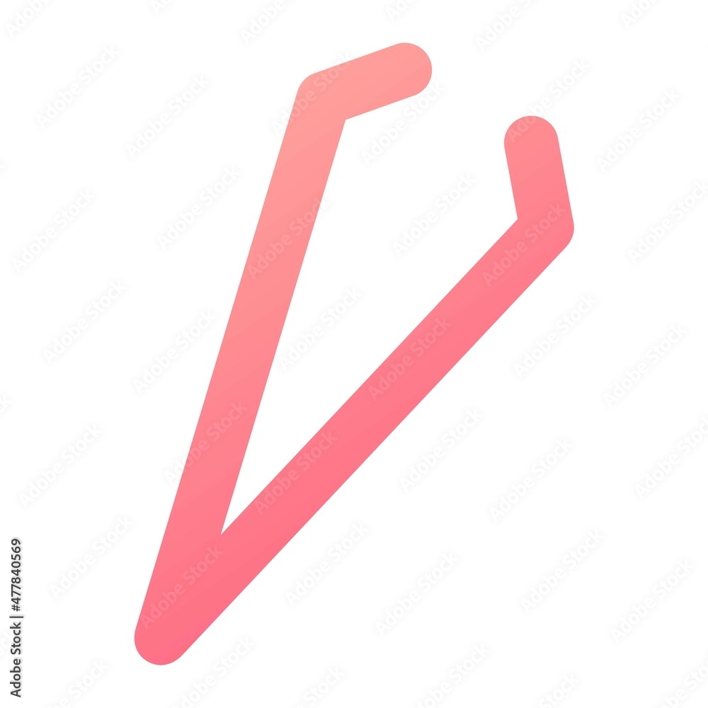 Vector Tweezers Glyph Gradient Icon Design