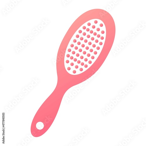 Vector Hair Brush Glyph Gradient Icon Design