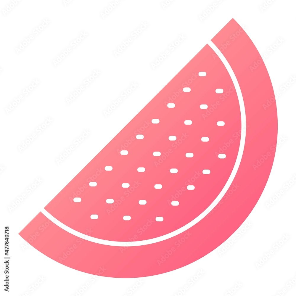 Vector Watermelon Glyph Gradient Icon Design Vector Watermelon Glyph Gradient Icon Design