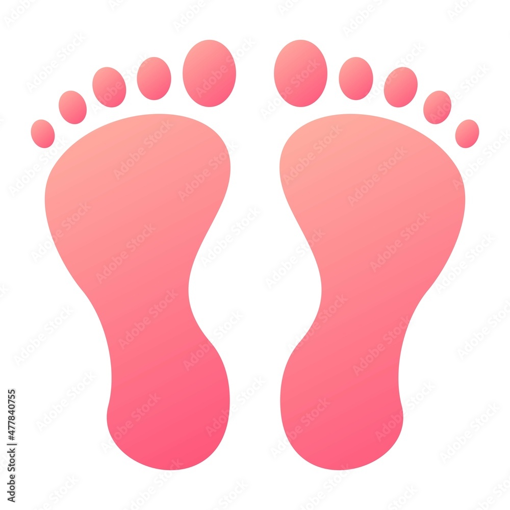 Vector Barefoot Glyph Gradient Icon Design Vector Barefoot Glyph Gradient Icon Design