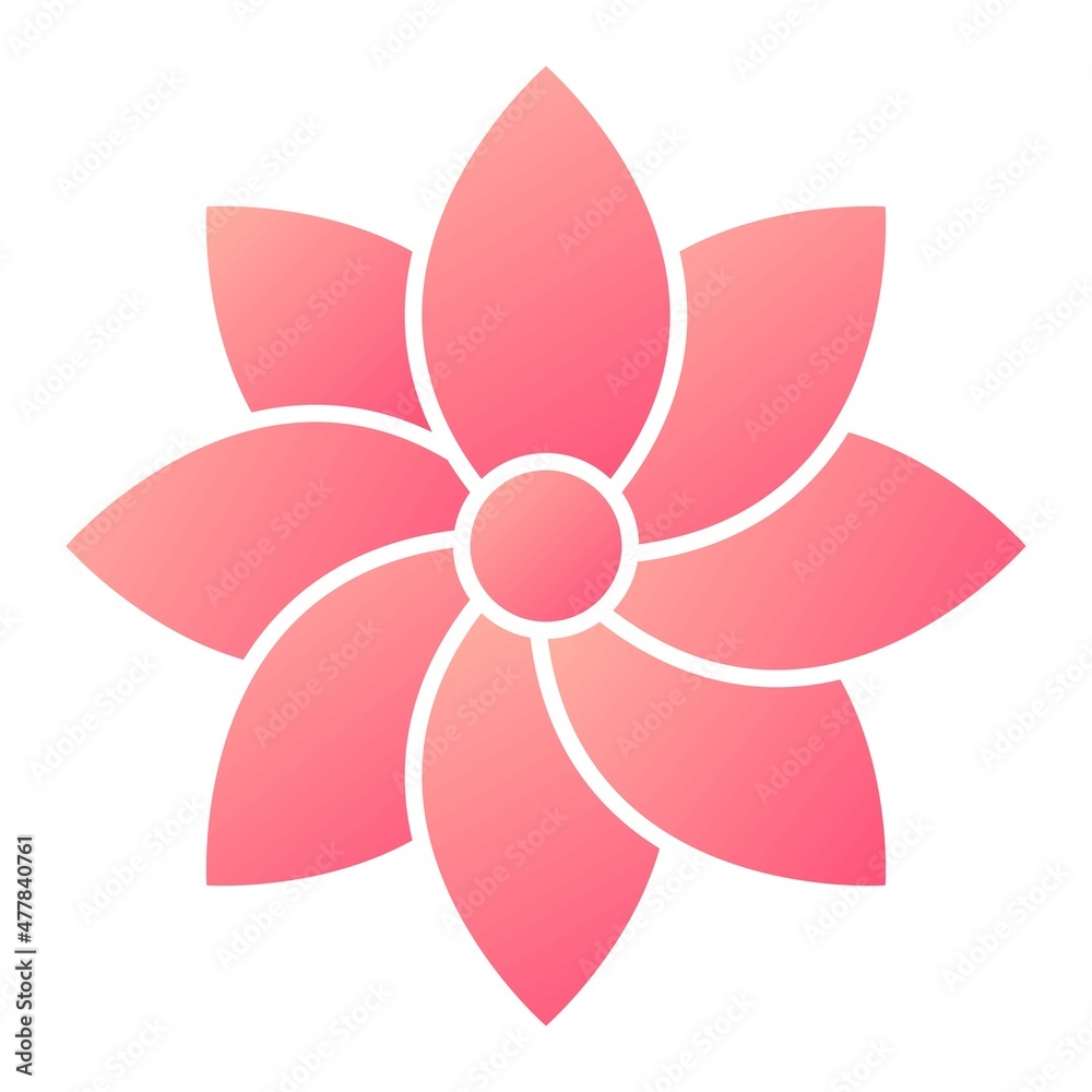 Vector Flower Glyph Gradient Icon Design Vector Flower Glyph Gradient Icon Design