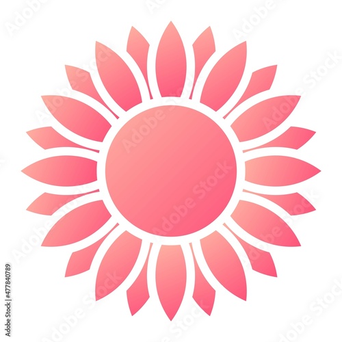 Vector Flower Glyph Gradient Icon Design