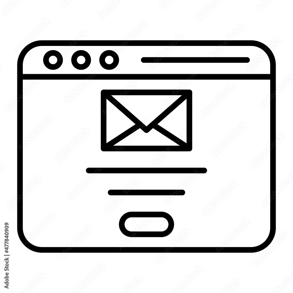 Web Page Vector Outline Icon Isolated On White Background Web Page Vector Outline Icon Isolated On White Background