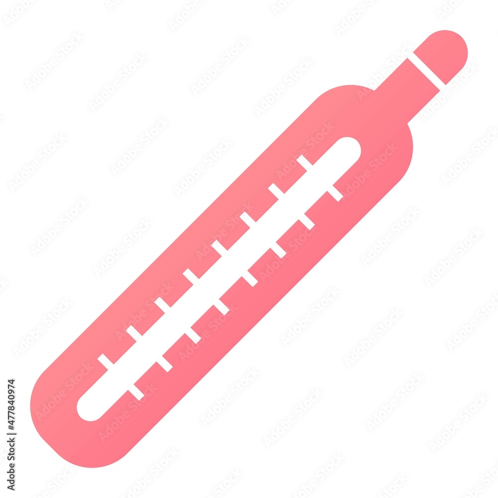 Vector Thermometer Glyph Gradient Icon Design