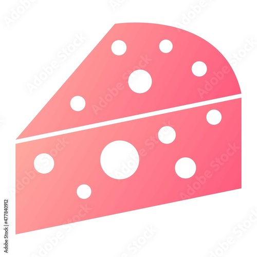 Vector Cheese Glyph Gradient Icon Design