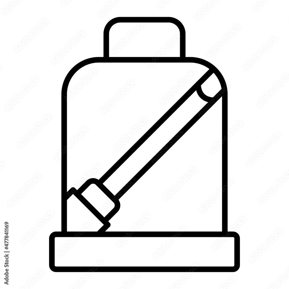 Seatbelt Vector Outline Icon Isolated On White Background Seatbelt Vector Outline Icon Isolated On White Background
