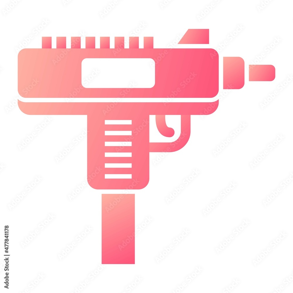 Vector Uzi Glyph Gradient Icon Design Vector Uzi Glyph Gradient Icon Design