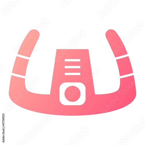 Vector Plane Steering Wheel Glyph Gradient Icon Design