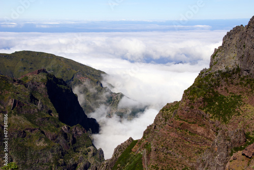 Madeira at the atlantic ozean  view over the clouds  on the way to pico do arieiro  c WOB