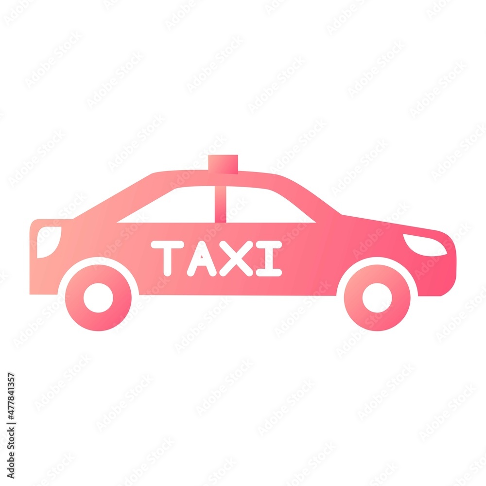 Naklejka premium Vector Taxi Glyph Gradient Icon Design