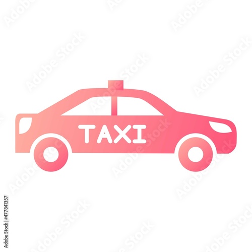 Vector Taxi Glyph Gradient Icon Design