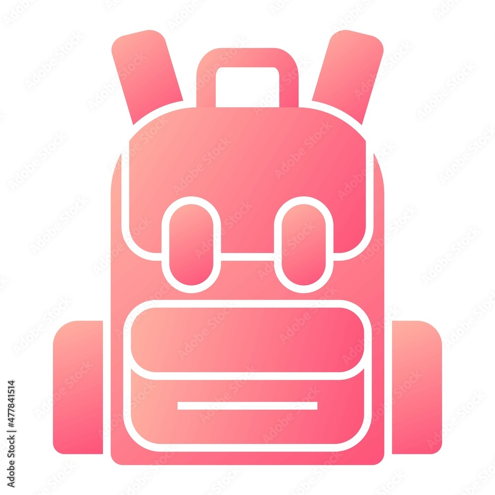 Vector Backpack Glyph Gradient Icon Design Vector Backpack Glyph Gradient Icon Design