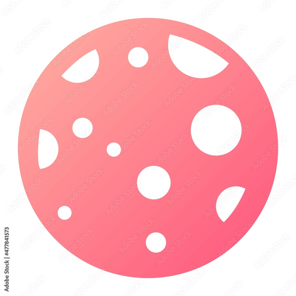Vector Moon Glyph Gradient Icon Design Vector Moon Glyph Gradient Icon Design