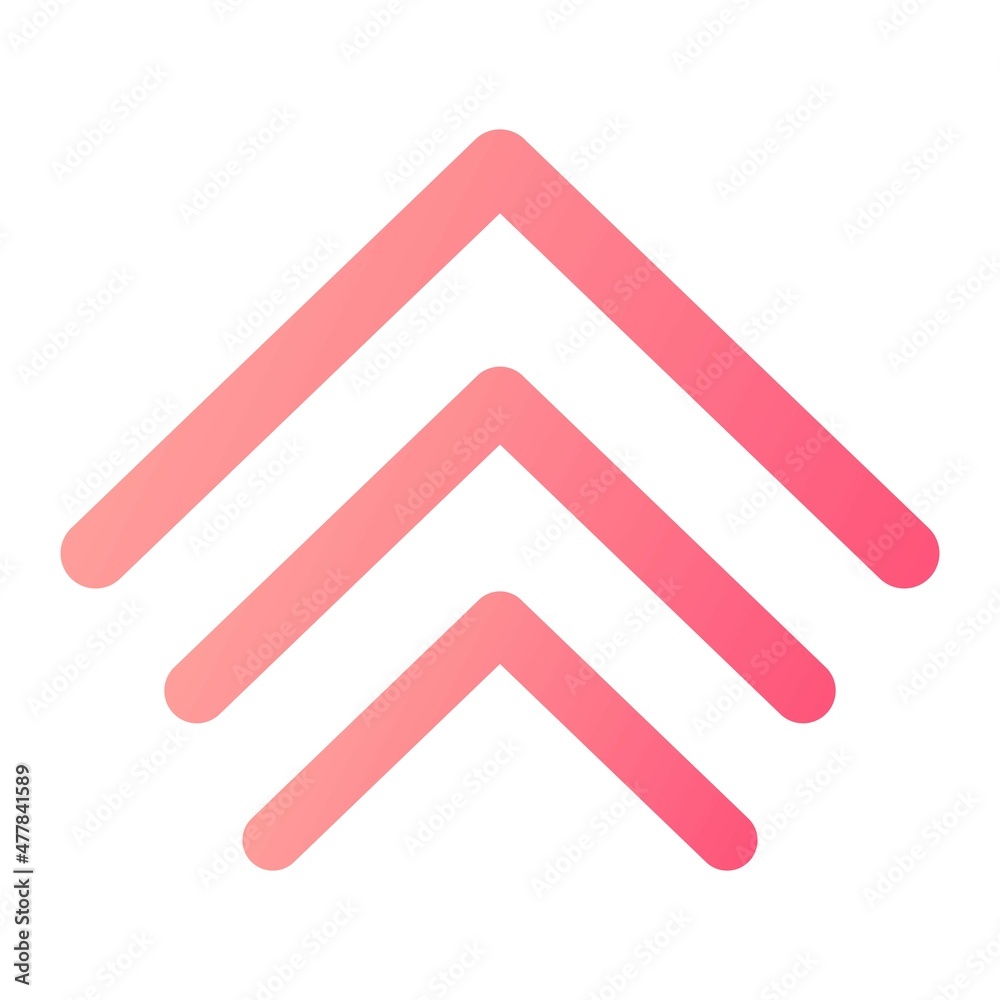 Vector Level Up Glyph Gradient Icon Design Vector Level Up Glyph Gradient Icon Design