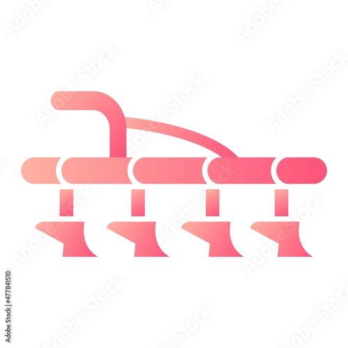 Vector Plow Glyph Gradient Icon Design