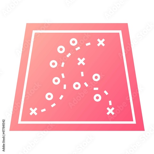 Vector Hill Map Glyph Gradient Icon Design