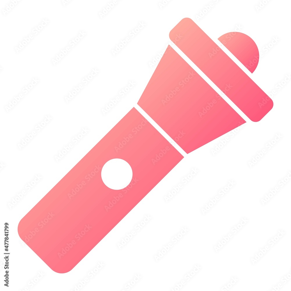 Vector Flashlight Glyph Gradient Icon Design Vector Flashlight Glyph Gradient Icon Design