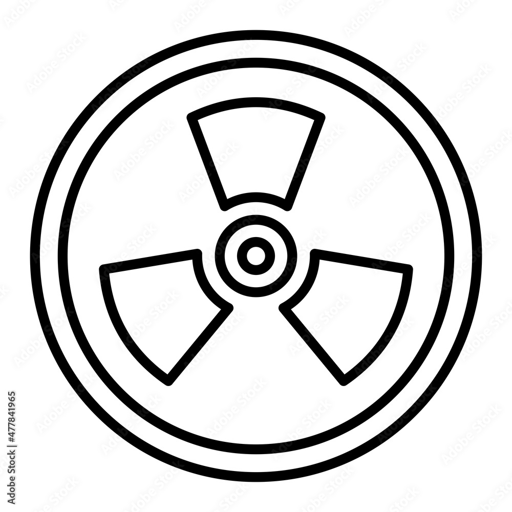 Hazard Vector Outline Icon Isolated On White Background Hazard Vector Outline Icon Isolated On White Background