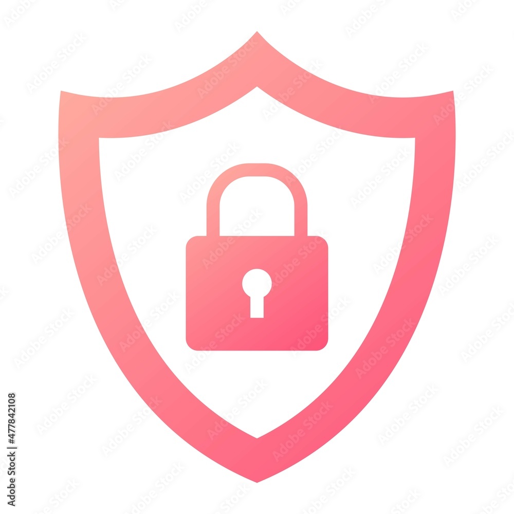 Vector Secruity Glyph Gradient Icon Design Vector Secruity Glyph Gradient Icon Design