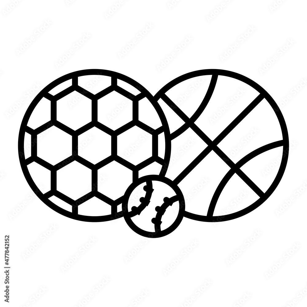 Sports Vector Outline Icon Isolated On White Background Sports Vector Outline Icon Isolated On White Background