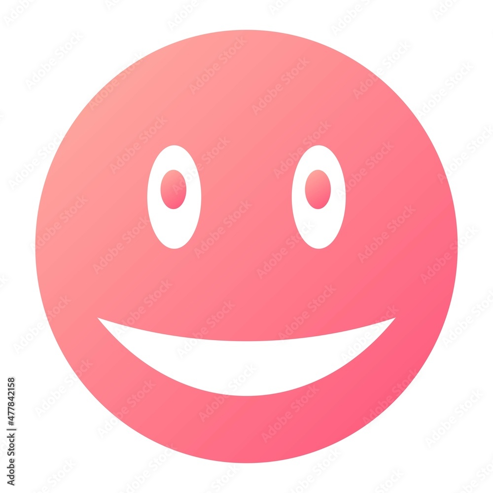 Vector Happy Glyph Gradient Icon Design Vector Happy Glyph Gradient Icon Design