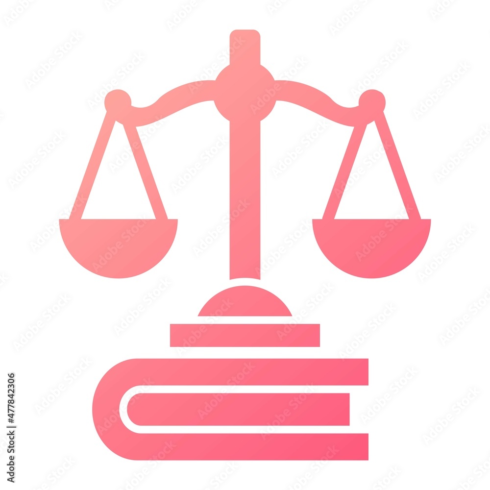 Vector Justice Glyph Gradient Icon Design Vector Justice Glyph Gradient Icon Design