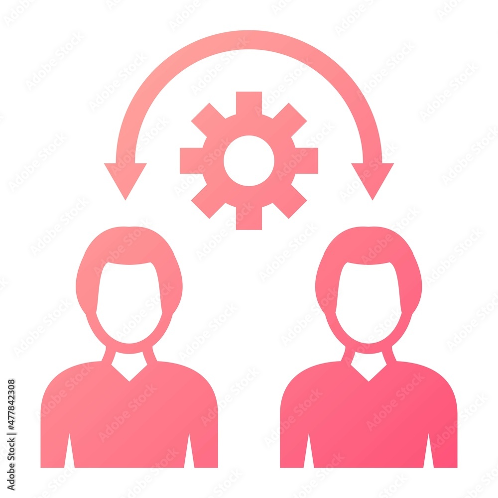 Vector Collaboration Glyph Gradient Icon Design Vector Collaboration Glyph Gradient Icon Design