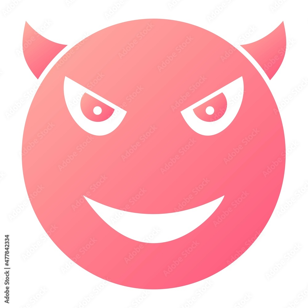 Vector Devil Glyph Gradient Icon Design Vector Devil Glyph Gradient Icon Design
