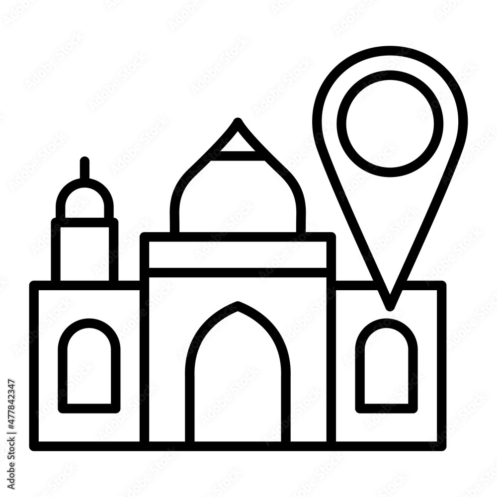 Location Vector Outline Icon Isolated On White Background Location Vector Outline Icon Isolated On White Background