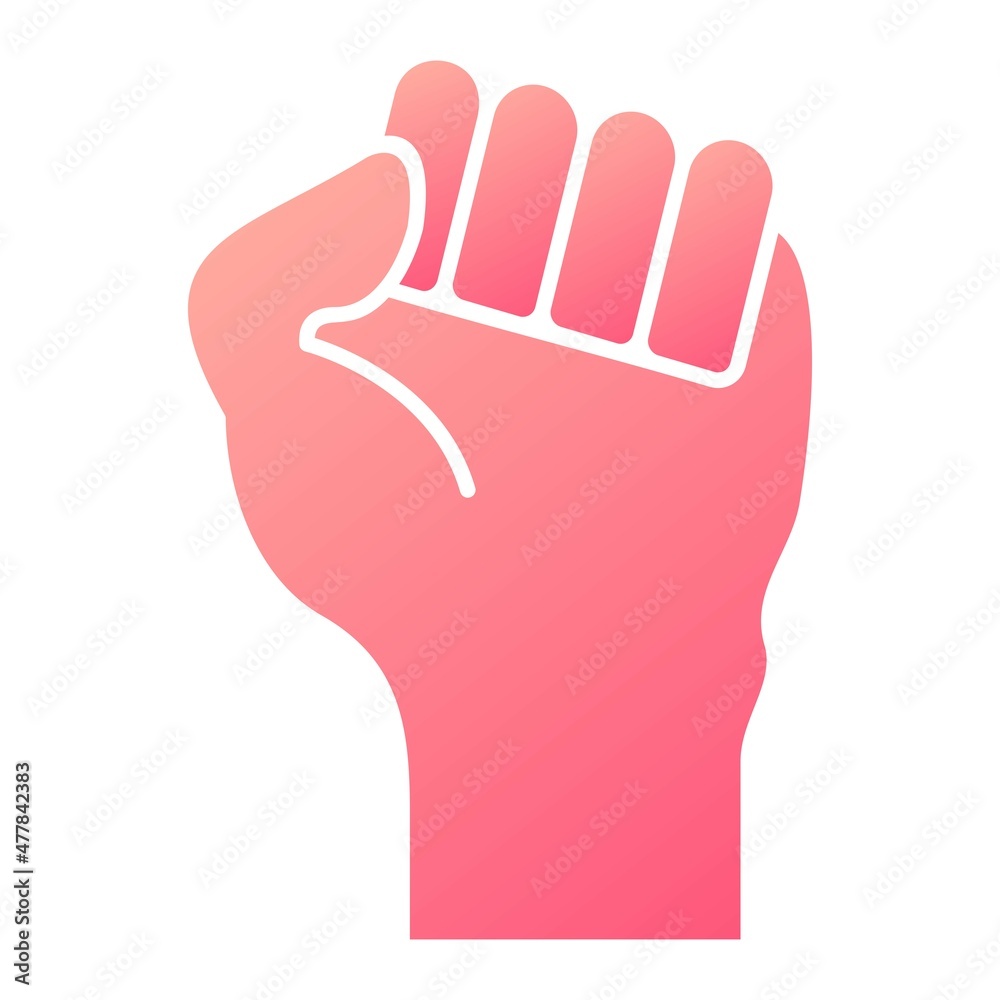 Obraz premium Vector Protest Glyph Gradient Icon Design