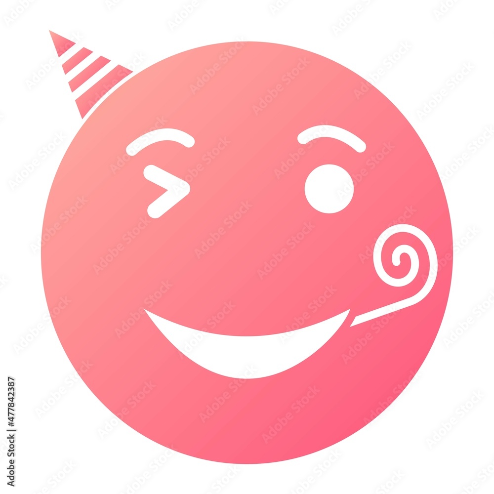 Vector Party Glyph Gradient Icon Design Vector Party Glyph Gradient Icon Design