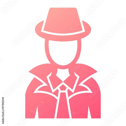 Vector Espionage Glyph Gradient Icon Design