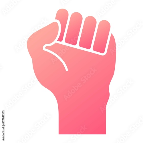 Vector Protest Glyph Gradient Icon Design