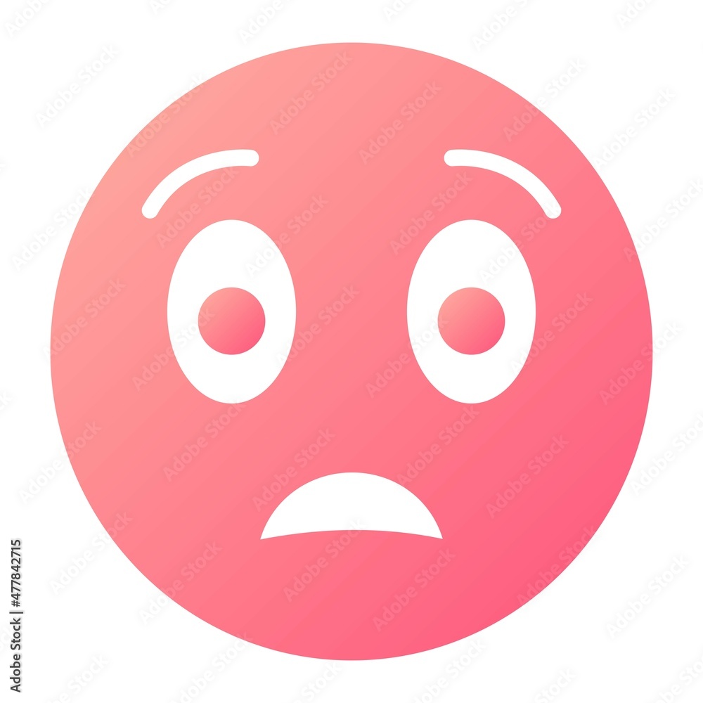 Vector Confused Glyph Gradient Icon Design Vector Confused Glyph Gradient Icon Design