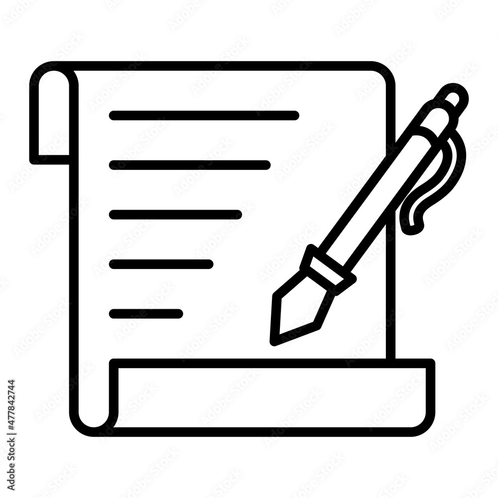 Peace Treaty Vector Outline Icon Isolated On White Background Peace Treaty Vector Outline Icon Isolated On White Background