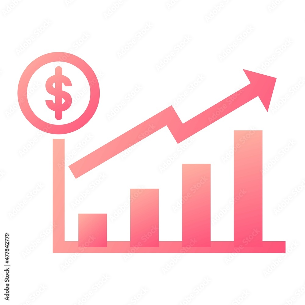 Vector Stock Market Glyph Gradient Icon Design Vector Stock Market Glyph Gradient Icon Design