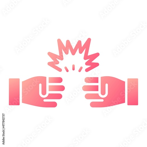  Vector Struggle Glyph Gradient Icon Design