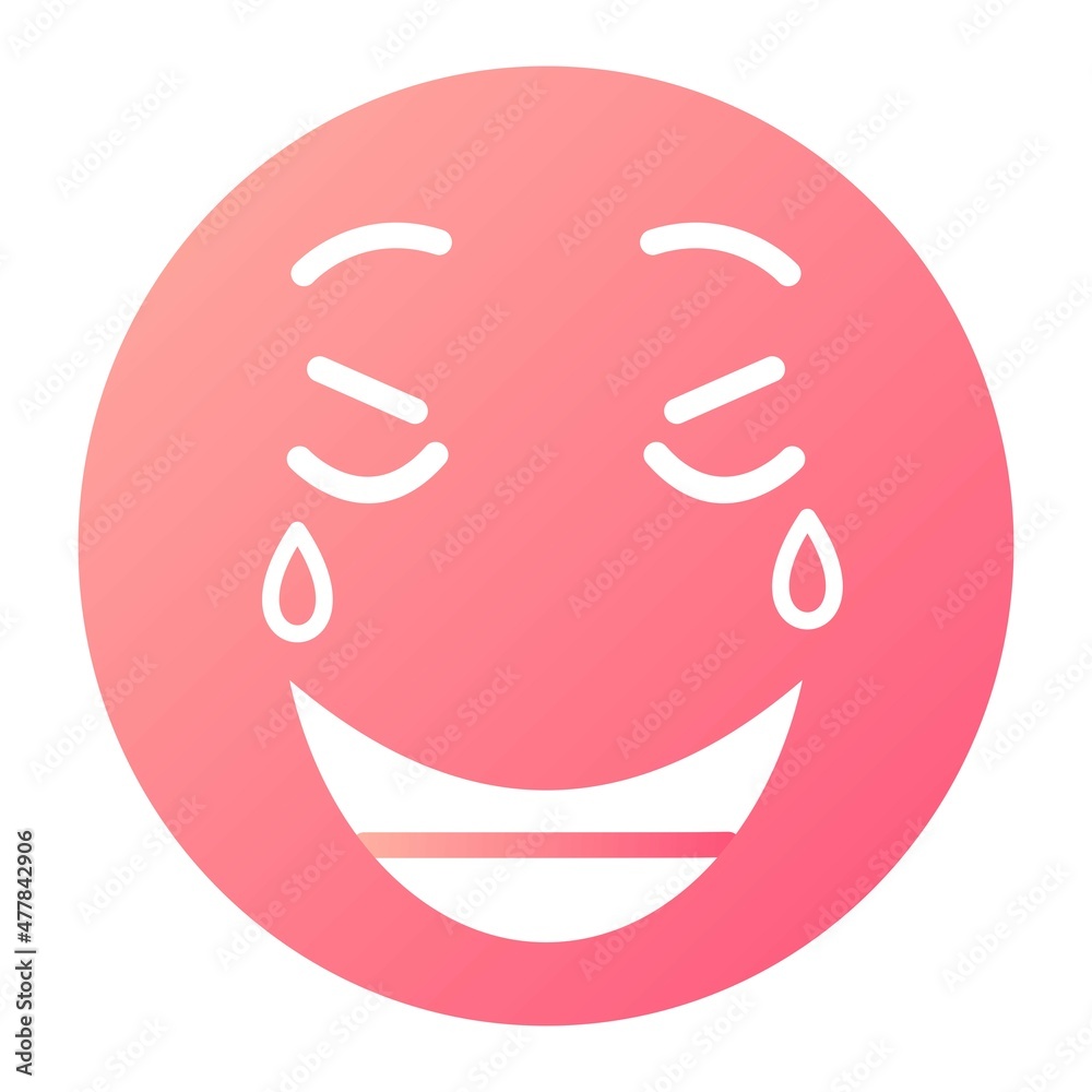 Vector Laugh Glyph Gradient Icon Design Vector Laugh Glyph Gradient Icon Design