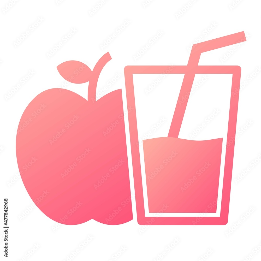 Vector Apple Juice Glyph Gradient Icon Design Vector Apple Juice Glyph Gradient Icon Design