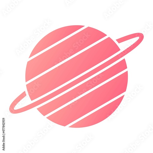 Vector Uranus Glyph Gradient Icon Design