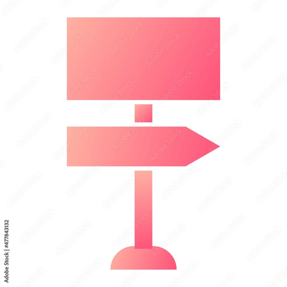 Vector Sign Board Glyph Gradient Icon Design Vector Sign Board Glyph Gradient Icon Design