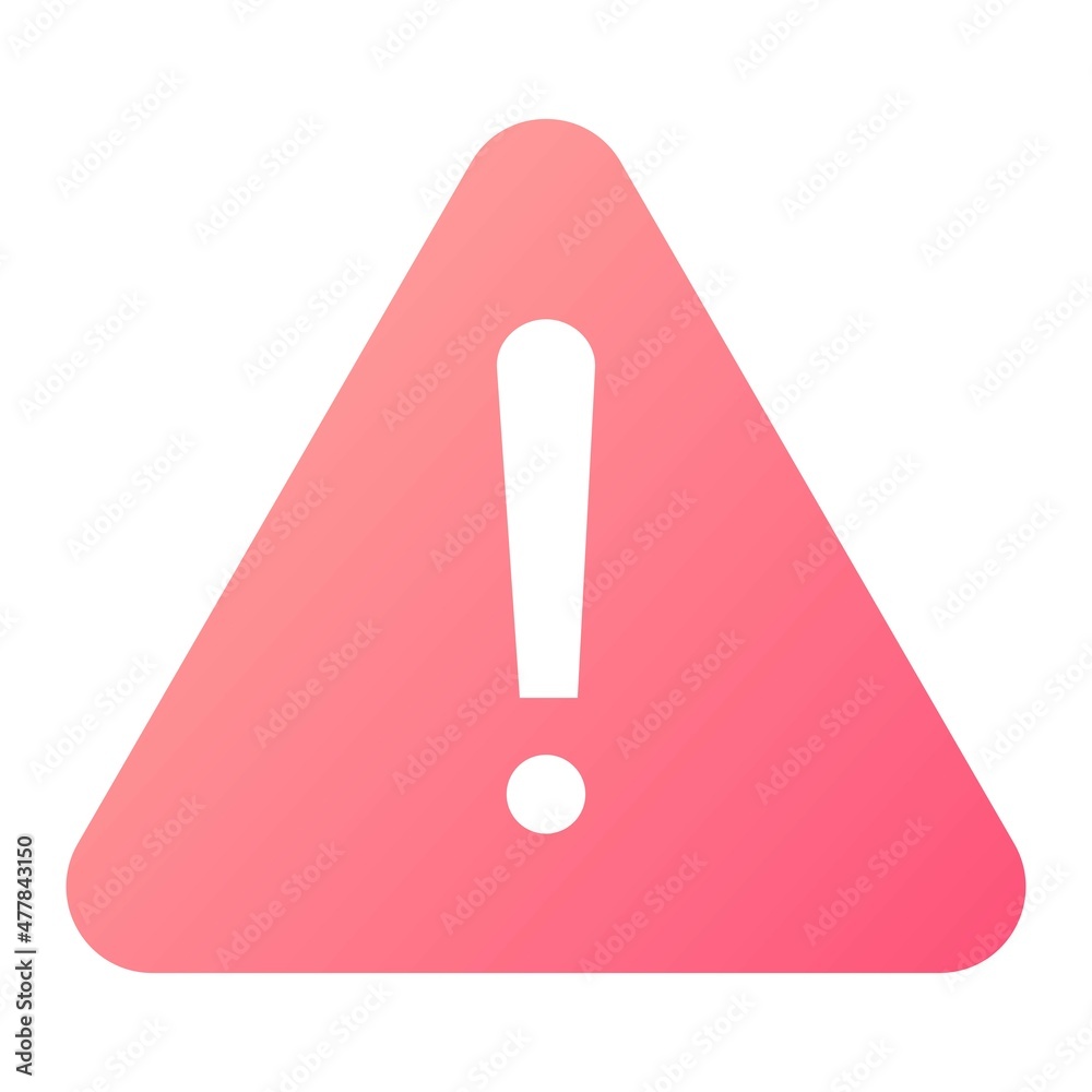 Vector Caution Sign Glyph Gradient Icon Design Vector Caution Sign Glyph Gradient Icon Design