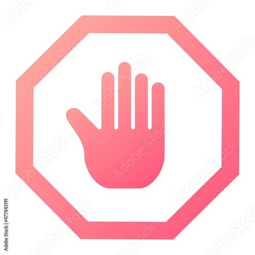 Vector Traffic Sign Glyph Gradient Icon Design