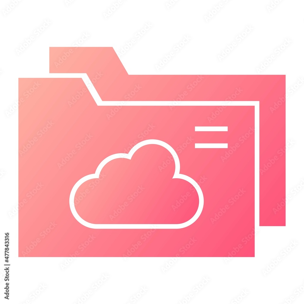 Vector Cloud Sharing Glyph Gradient Icon Design Vector Cloud Sharing Glyph Gradient Icon Design